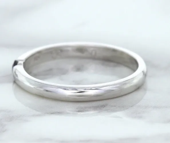 0.10ct Round Blue Sapphire Ring in 18K White Gold