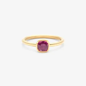0.73 Carat One-of-a-Kind Cushion Cut Ruby Ring | RR1-OOAK