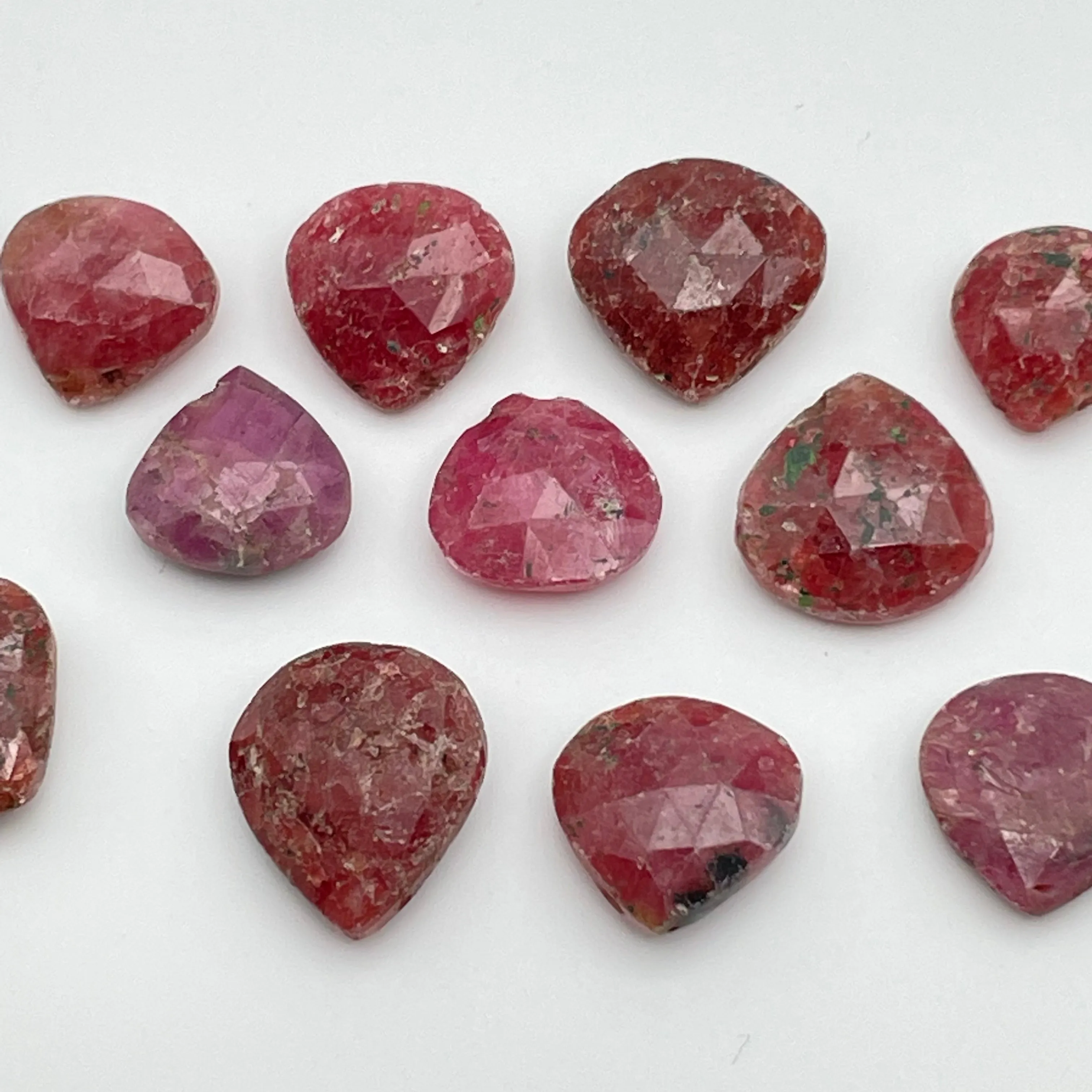 10-15mm Ruby Top Drill Teardrop Single Beads