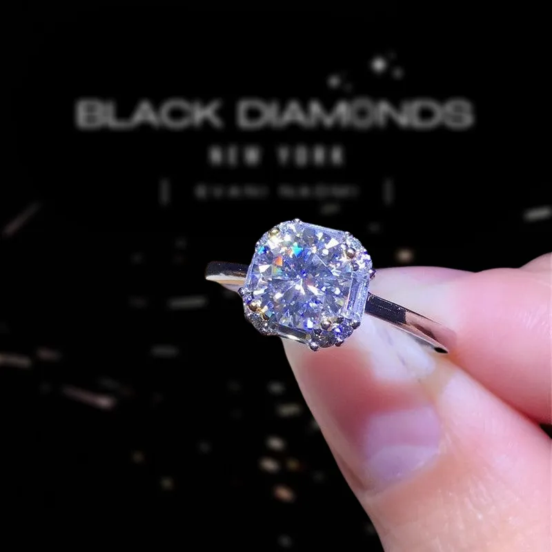 1.0 Ct Diamond Cushion Engagement Ring