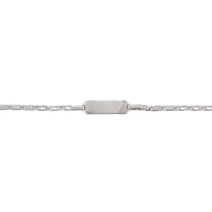 10K White Gold Baby ID Bracelet