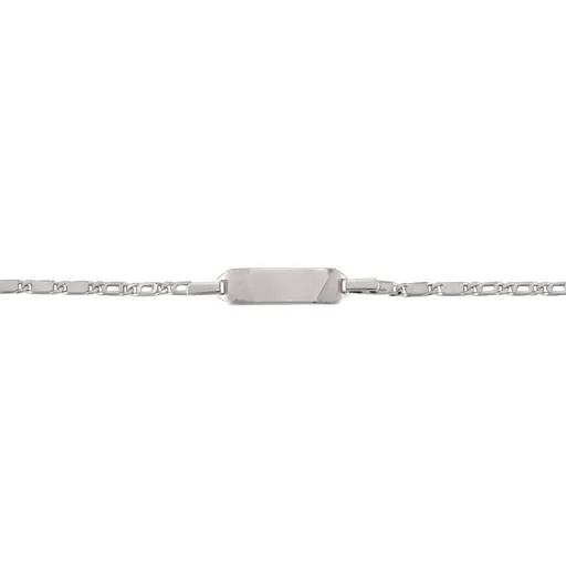10K White Gold Baby ID Bracelet