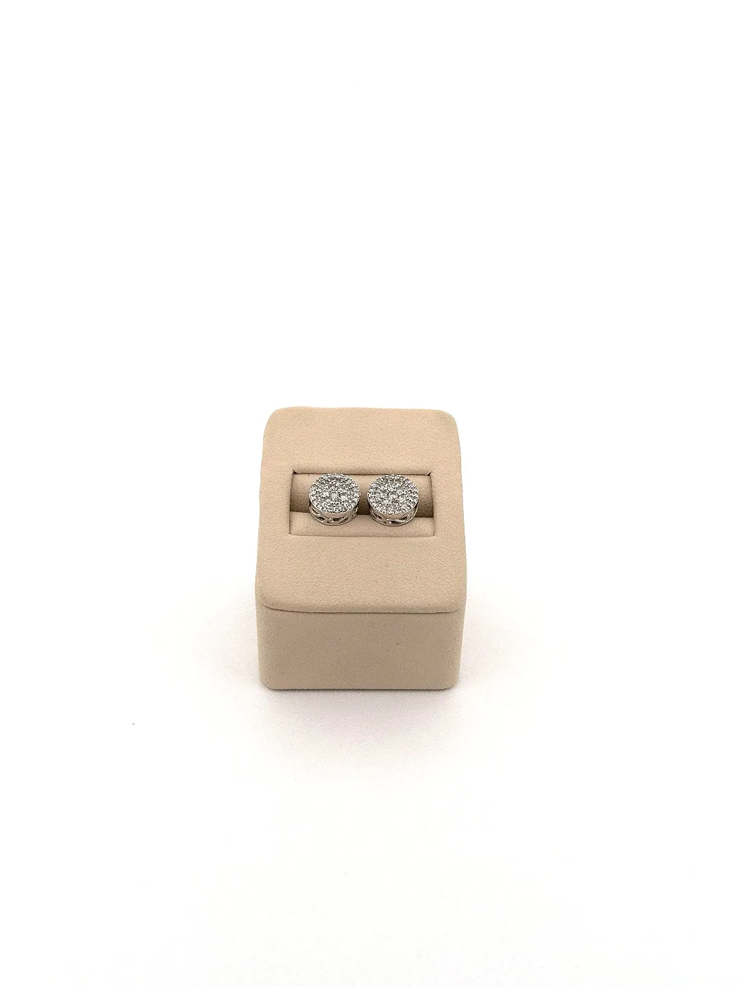 10K White Gold Diamond Earrings