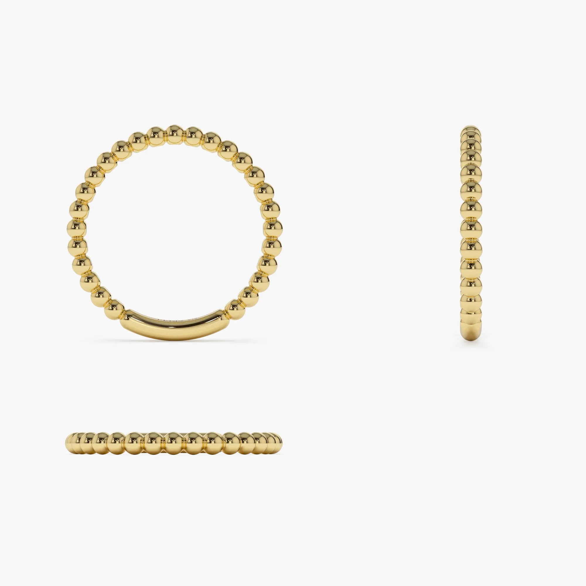 14k 2MM Bead Ring