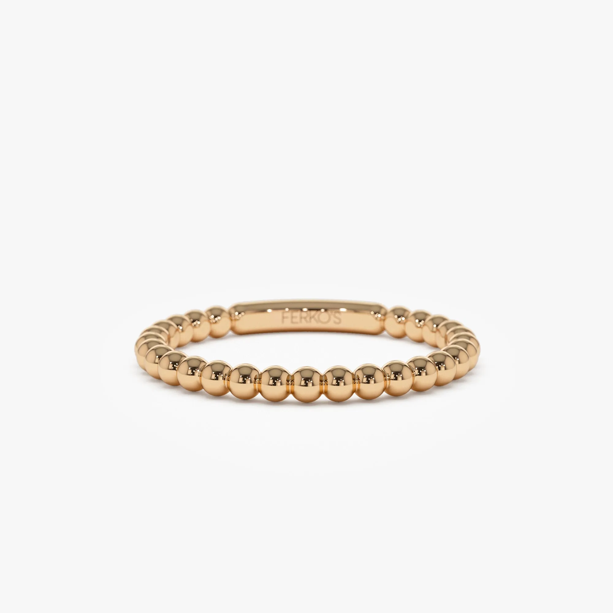 14k 2MM Bead Ring