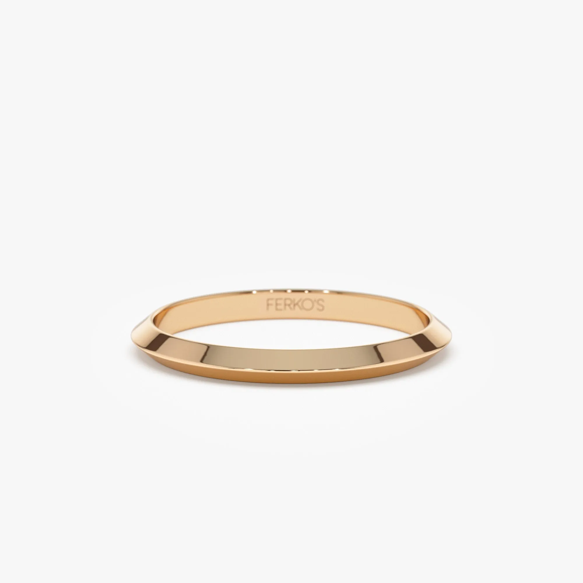 14K 2MM Knife Edge Wedding Band