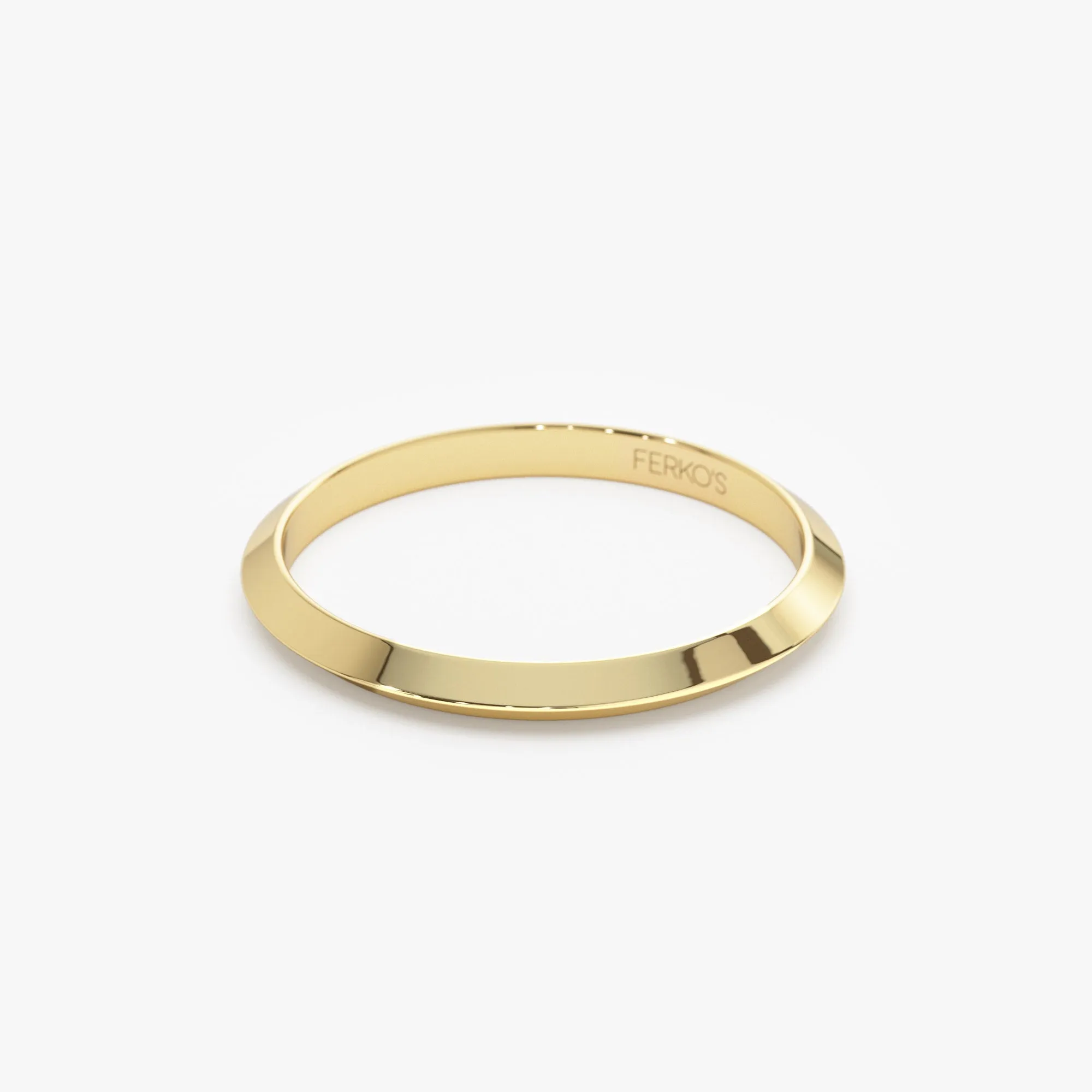 14K 2MM Knife Edge Wedding Band