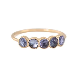 14K & Five Bezel-Set Tanzanite Ring