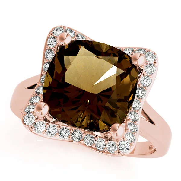 14K Cushion Cut Diamond Ring