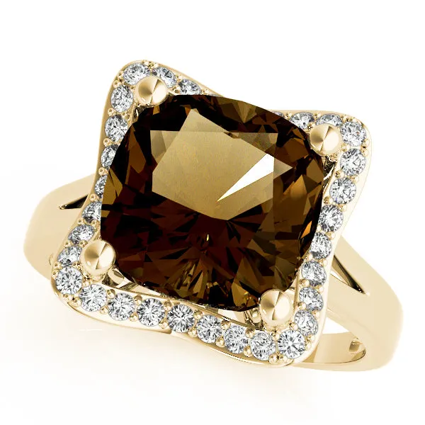 14K Cushion Cut Diamond Ring