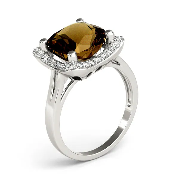 14K Cushion Cut Diamond Ring