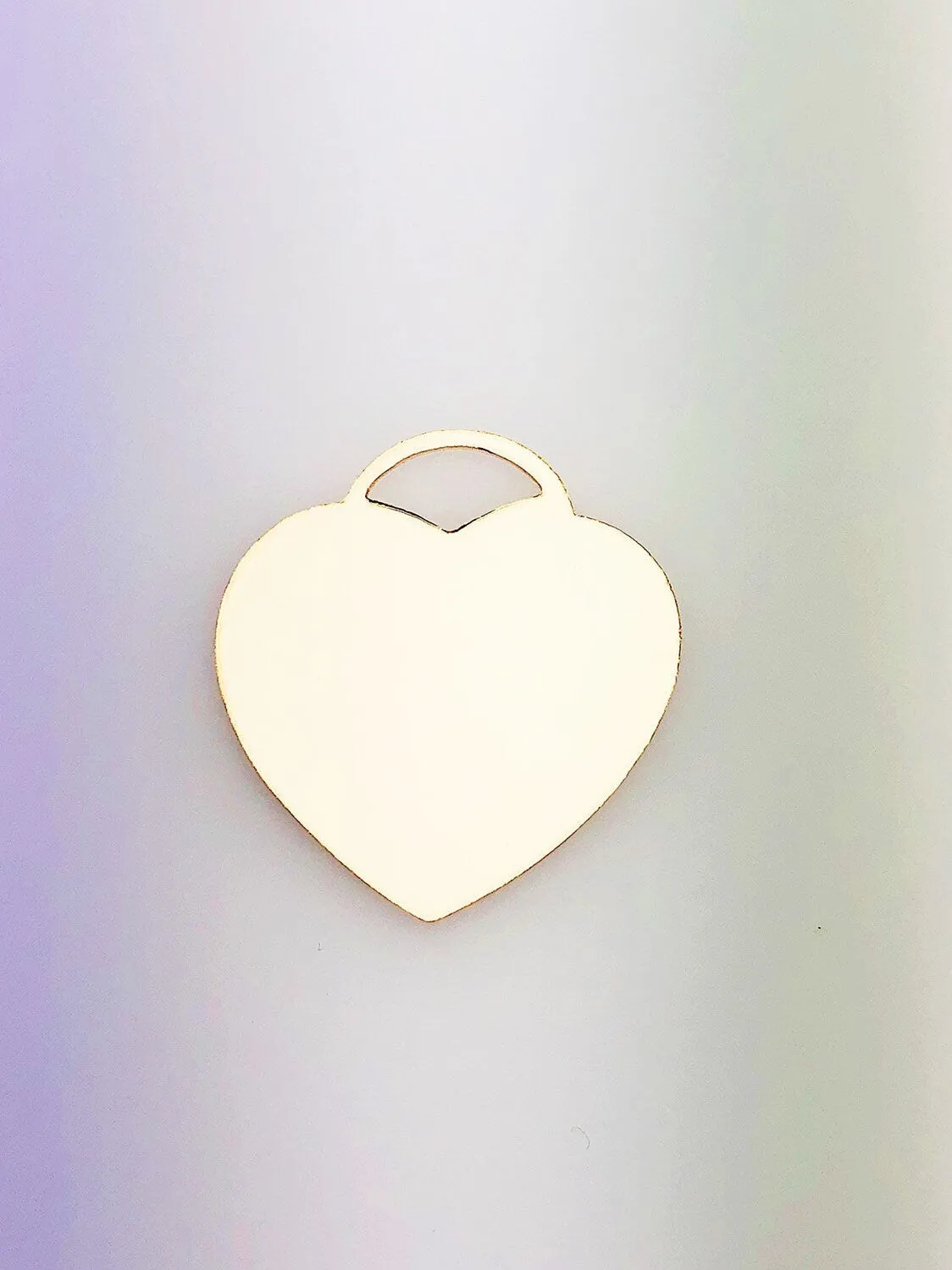 14K Gold Fill Heart Tag Charm w/ Ring, 21.7x23.9mm, Made in USA - 2148.020