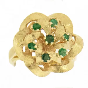 14K Gold Ladies Emerald Custom Ring