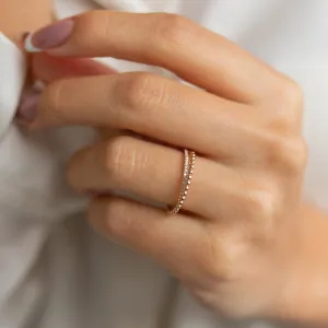 14k Gold Mini Ball Cluster Ring