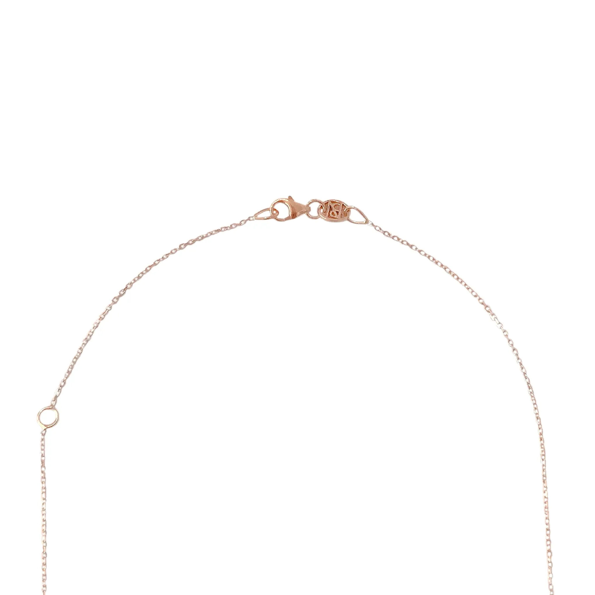 14K Gold Pavé Turquoise Peace & Love Necklace, Medium Size