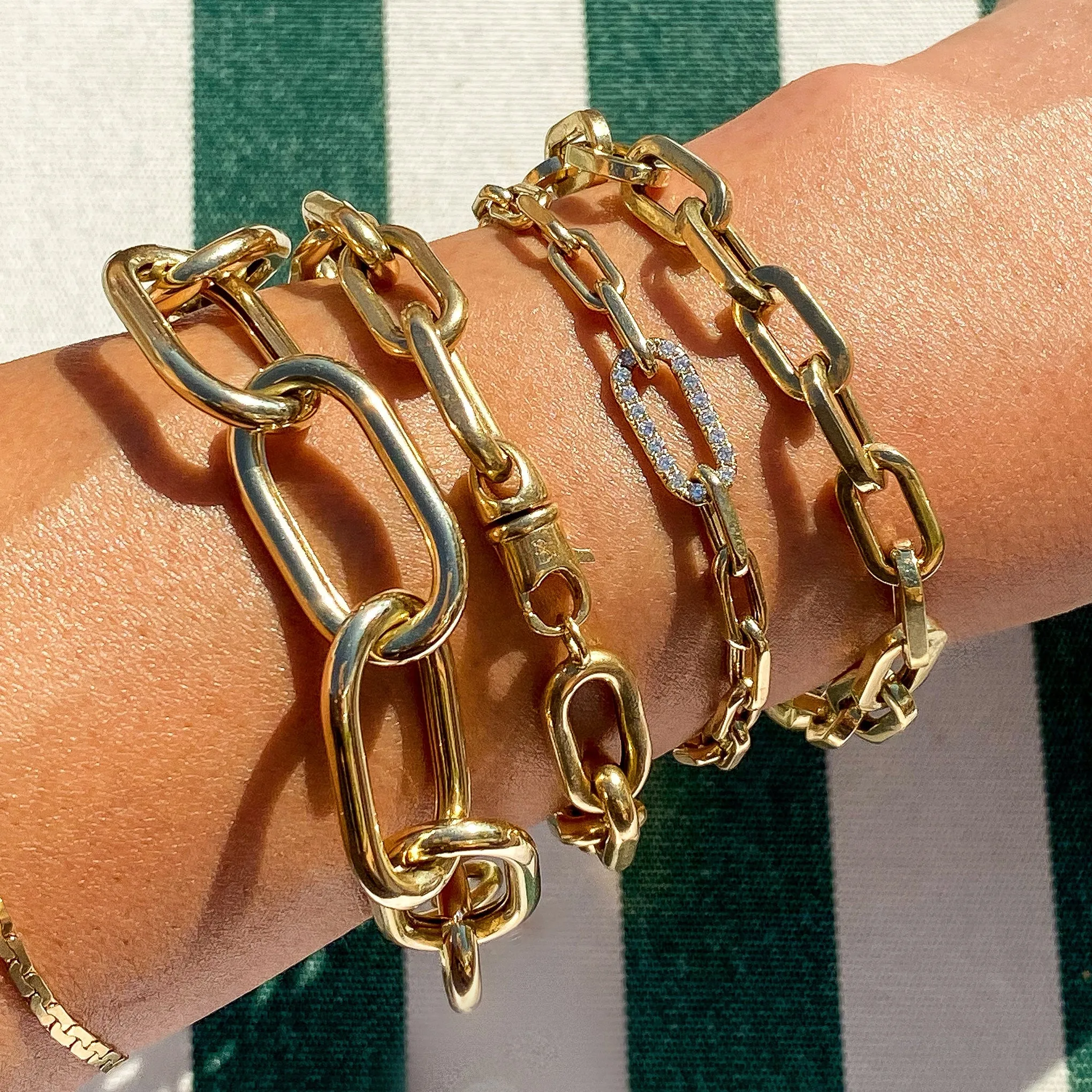 14K Gold Thick Oval Link Bracelet ~ Large Links