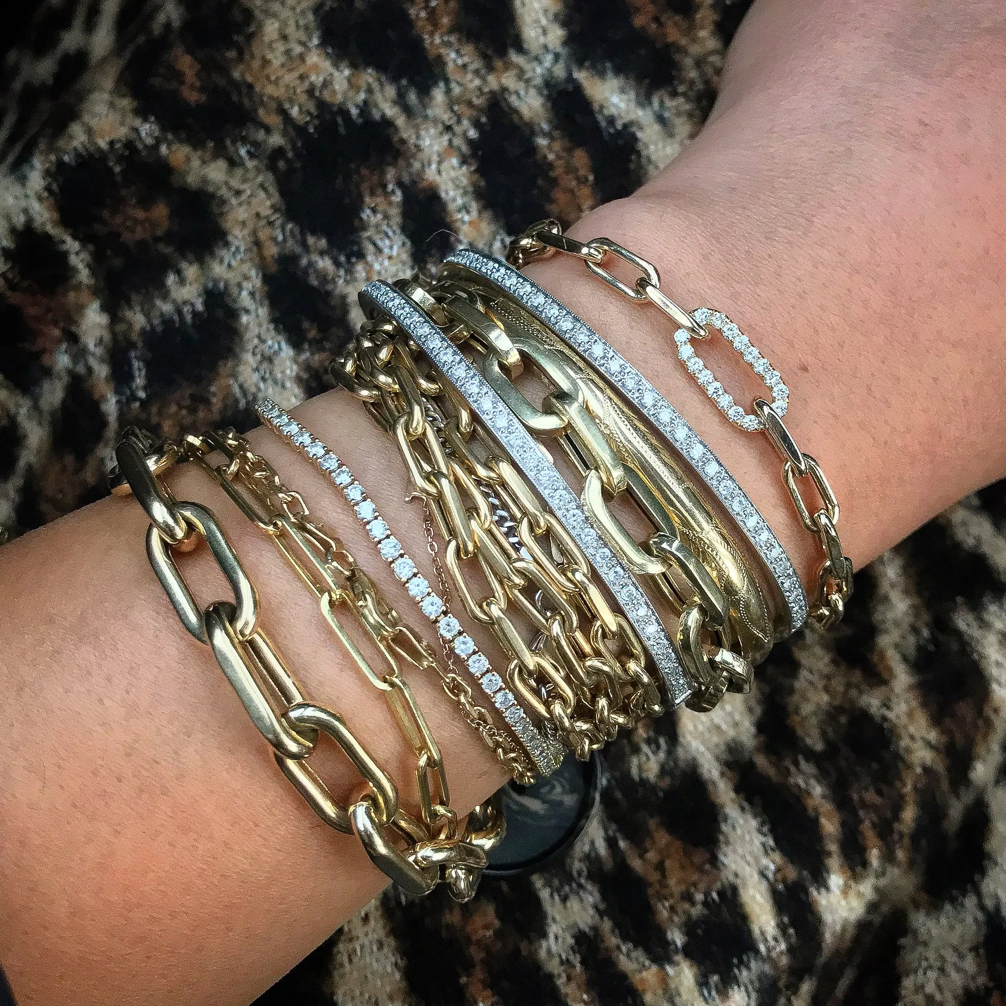 14K Gold Thick Oval Link Bracelet ~ Large Links