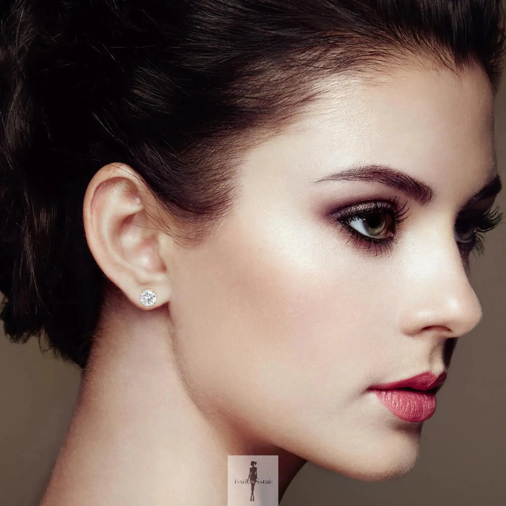 14K Gold with Brilliant-Cut Diamond Earrings