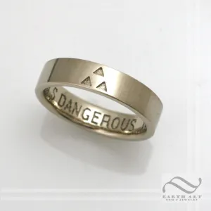 14k It's Dangerous to Go Alone -5mm wide Triforce Wedding Band
