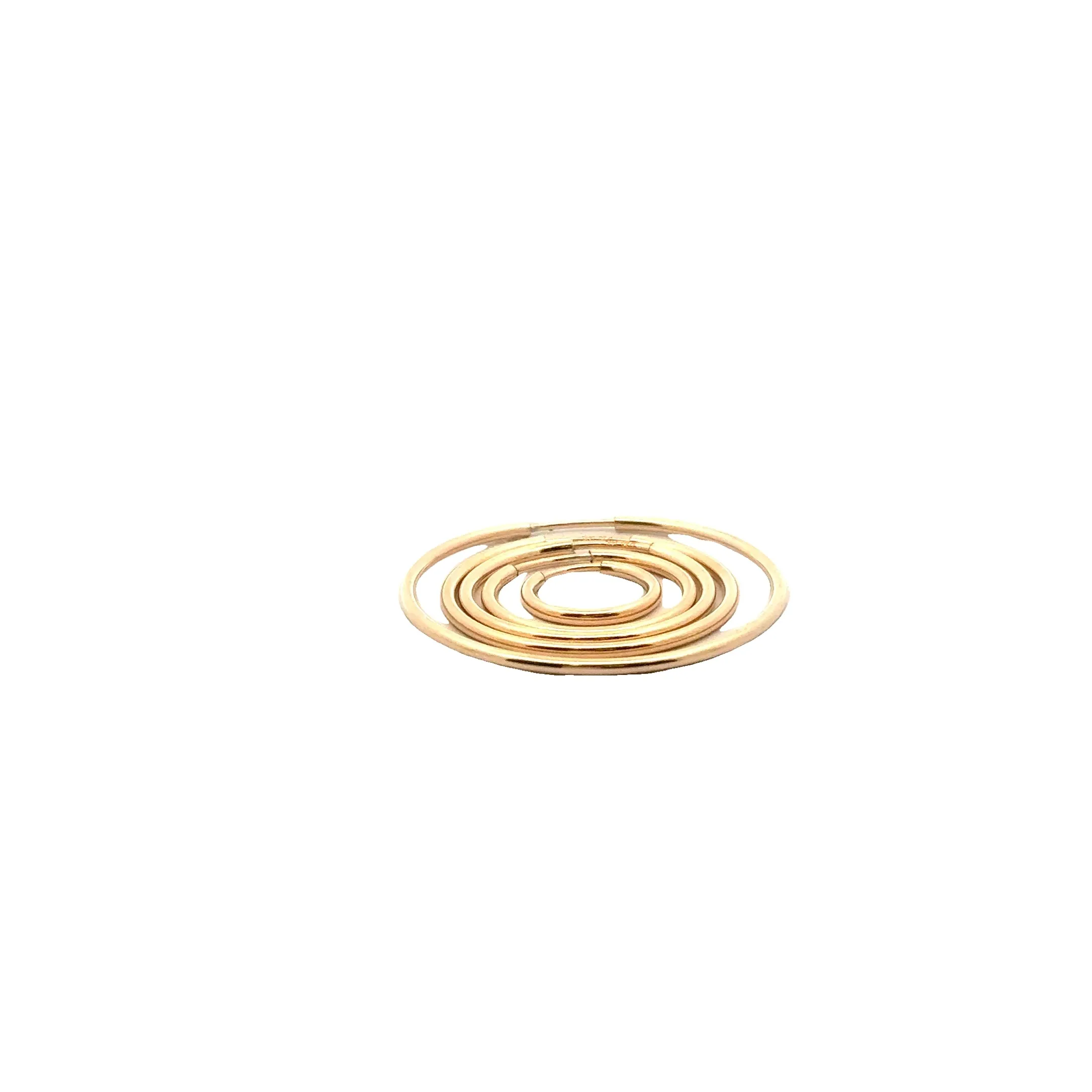 14K Real Gold Filled Hoops | Endless Hoop Earrings | Golf Filled Rings | Hoop Ear Rings | 4Pcs to 6Pcs/Pack | Sizes: 12,17,20,24 and 30mm