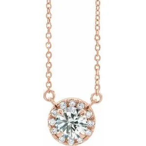 14K Rose 1 1/5 CTW Natural Diamond 18" Necklace
