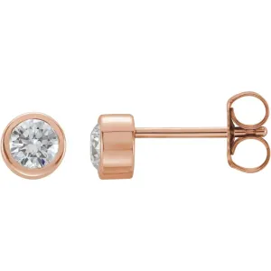 14k Rose Gold 1/3 CTW Diamond Earrings
