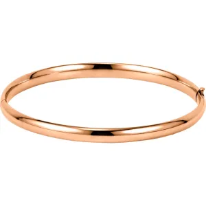 14k Rose Gold 4.75mm Hinged Bangle Bracelet
