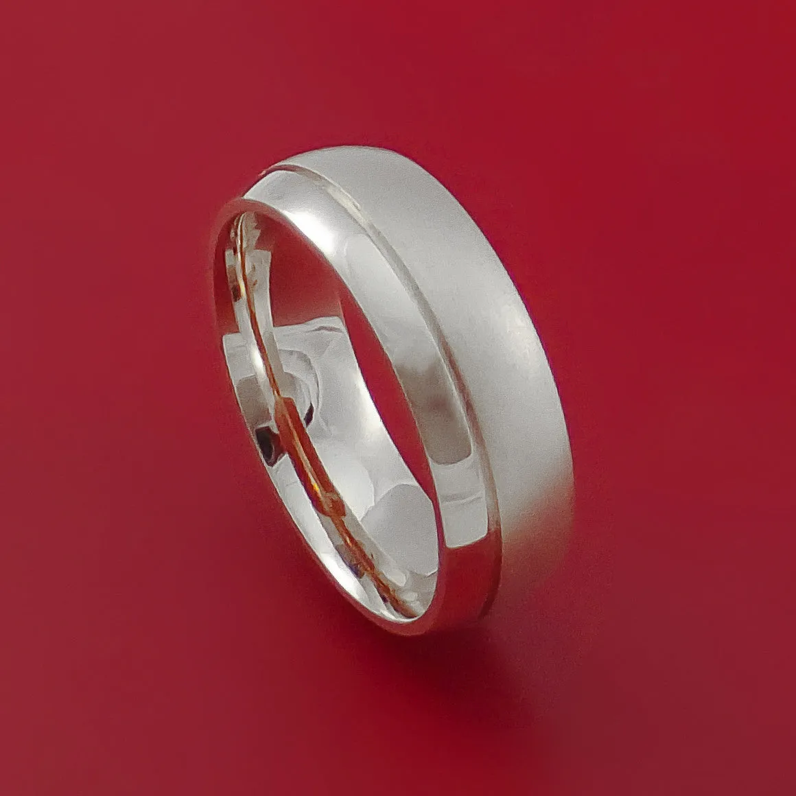 14K Rose Gold Classic Style Band with Two-Tone Finish Custom Made Ring