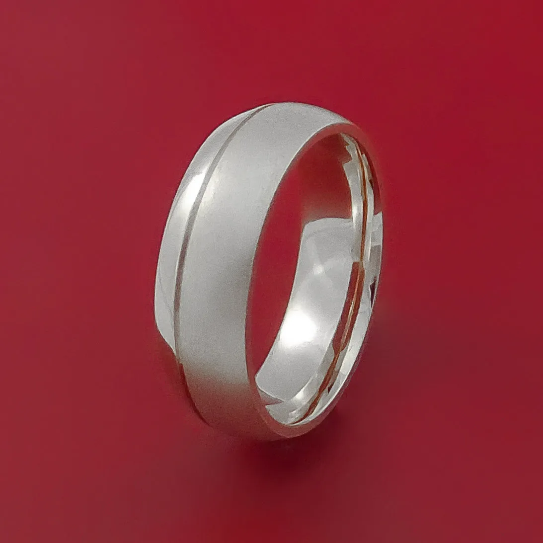14K Rose Gold Classic Style Band with Two-Tone Finish Custom Made Ring