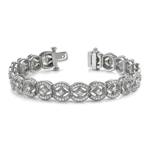 14k Solid Gold Antique Look Diamond Bracelet (4.08.cts.tw)