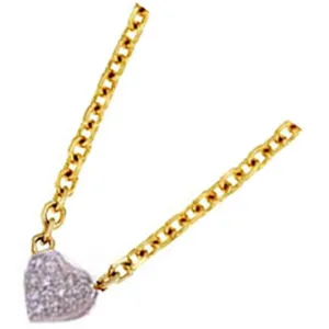 14k Two-Tone Gold Diamond Heart-Shaped Necklace (0.24.ct.tw)