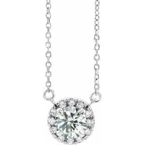 14K White 1/5 CTW Natural Diamond 16" Necklace