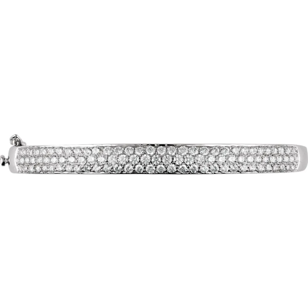 14k White Gold 3 CTW Diamond Pavé Bracelet