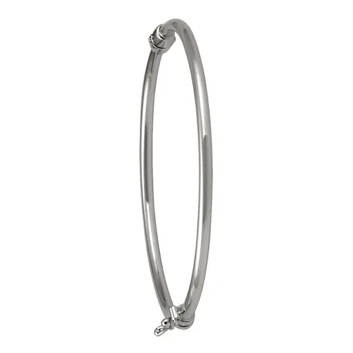 14K White Gold Baby Bangle Bracelet