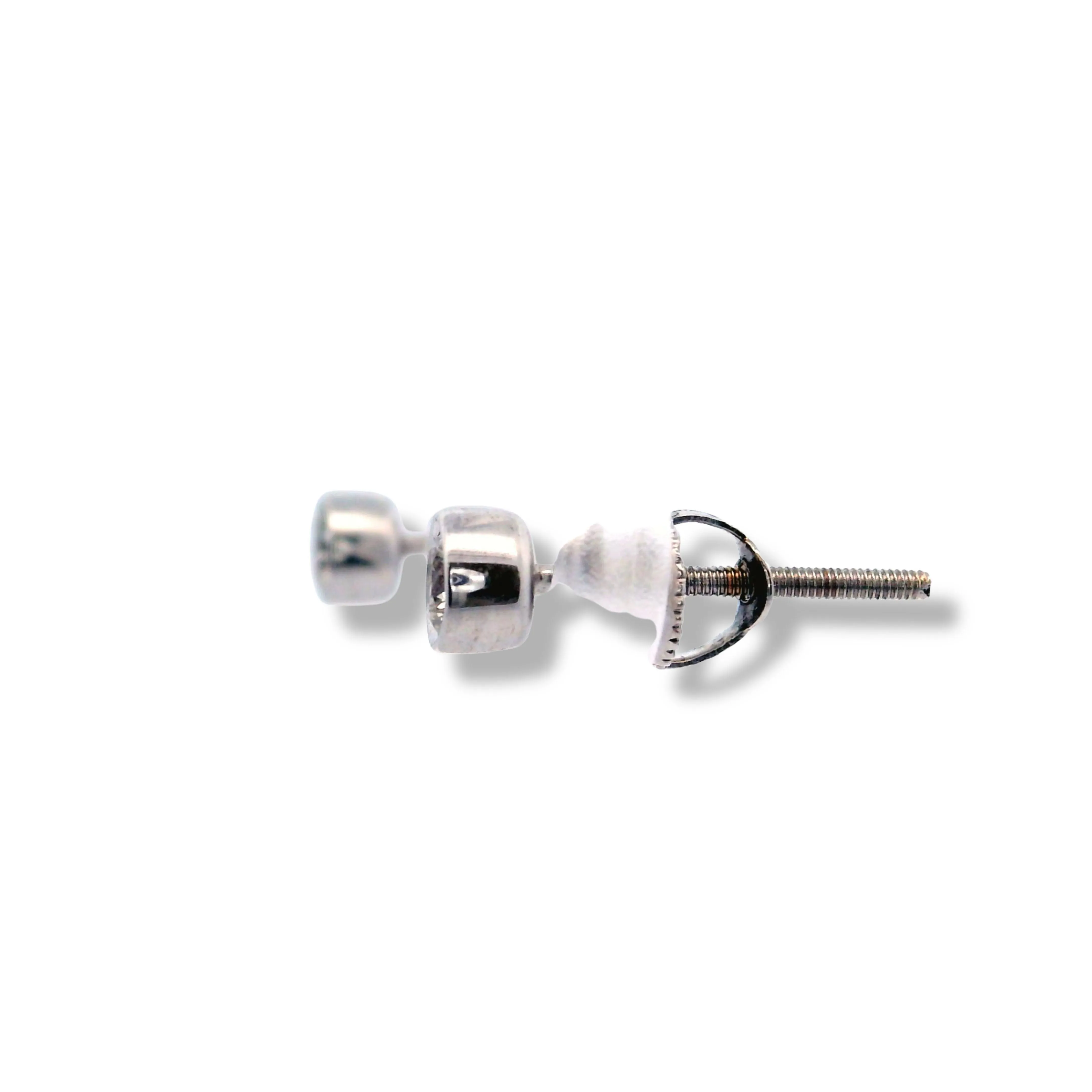 14K White Gold Diamond Stud Earrings