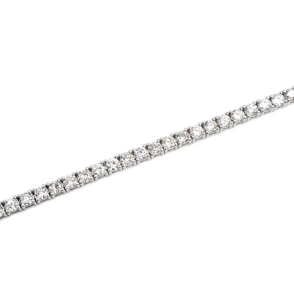 14K White Gold Diamond Tennis Bracelet, 4.45ctw, 8.74g