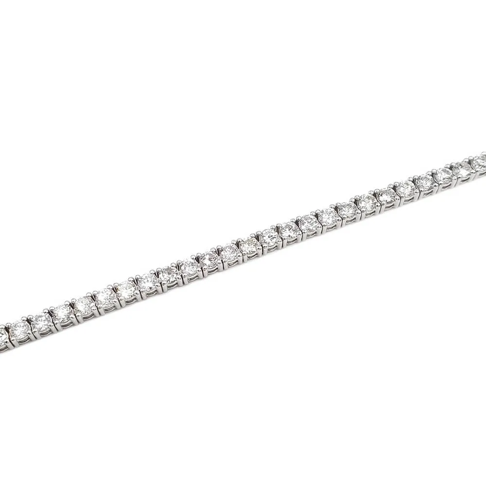 14K White Gold Diamond Tennis Bracelet, 4.45ctw, 8.74g
