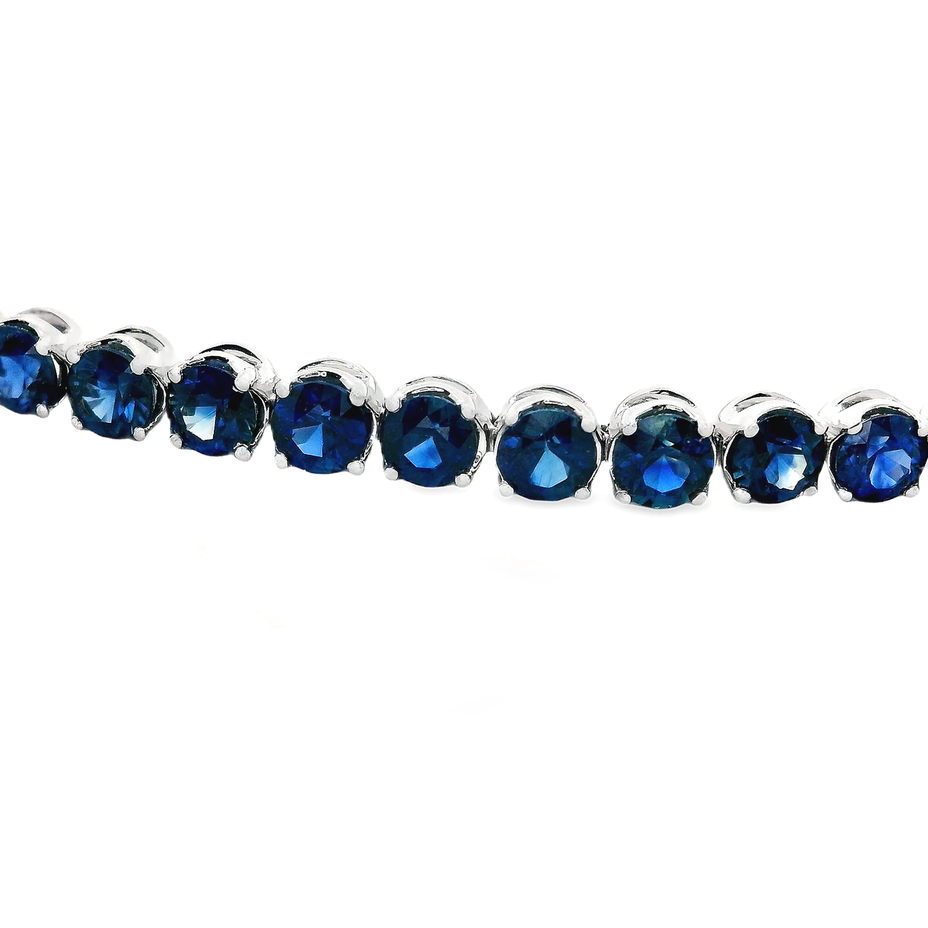 14k White Gold Sapphire Bracelet