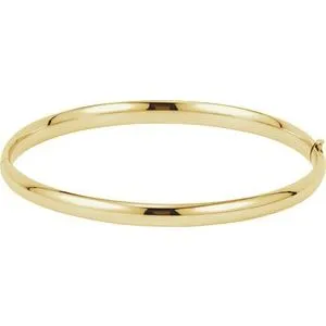 14K Yellow 4.75 mm Hinged Bangle Bracelet