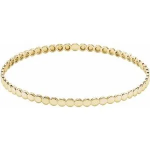 14K Yellow Bangle 7 3/4" Bracelet
