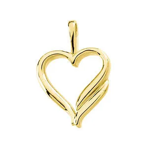 14k Yellow Gold Heart Pendant