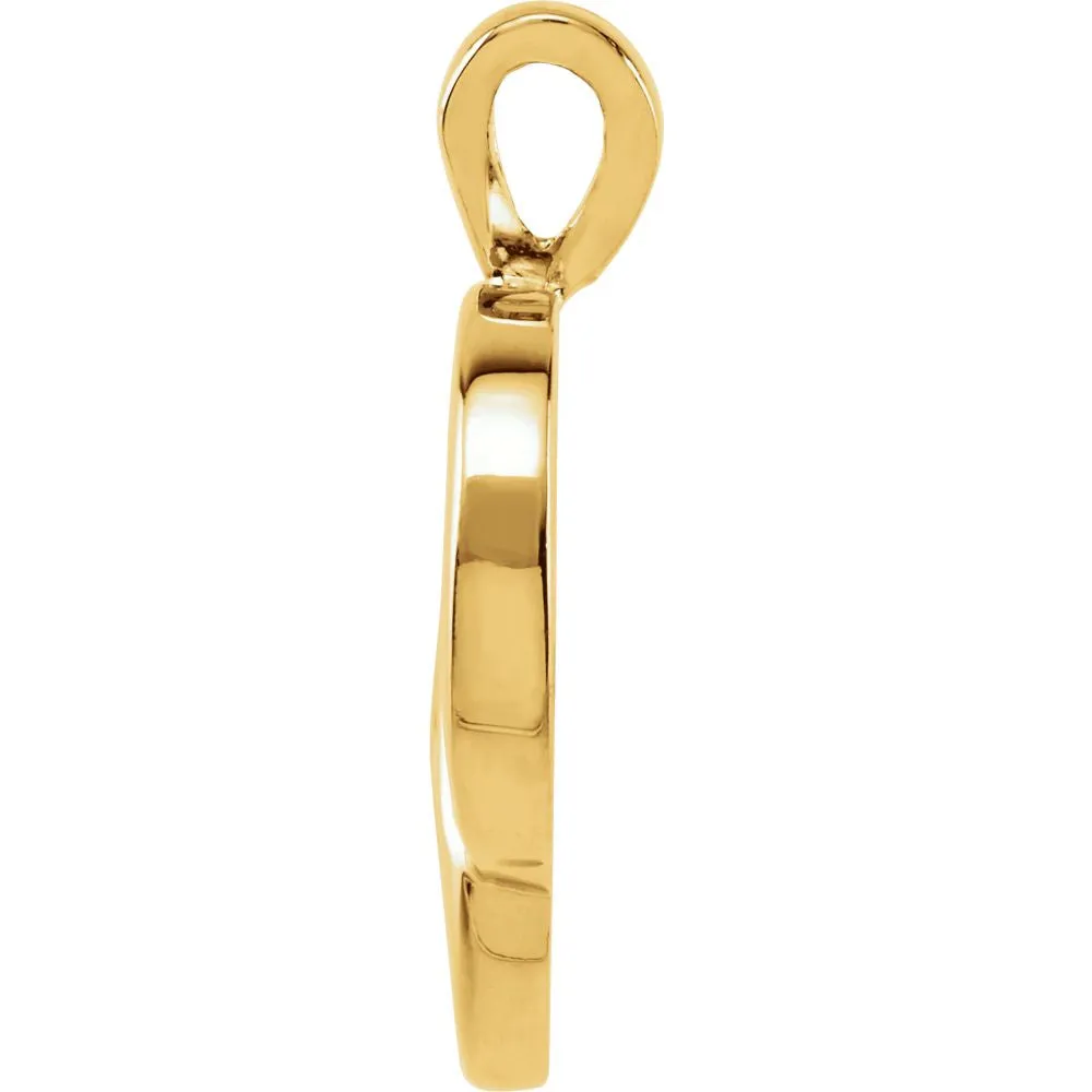 14k Yellow Gold Heart Pendant