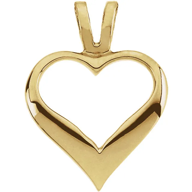 14k Yellow Gold Heart Pendant