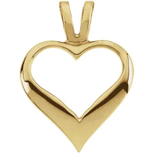 14k Yellow Gold Heart Pendant