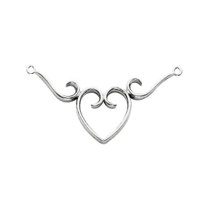 14k Yellow Gold Heart Shaped Fashion Chain Trim