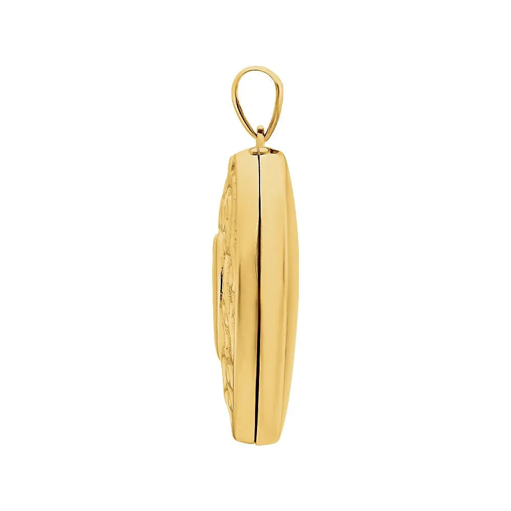 14k Yellow Gold Heart Shaped Locket
