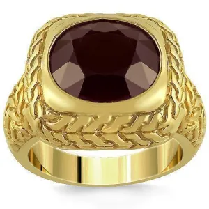 14K Yellow Solid Gold Mens Ruby Ring 9.00 Ctw