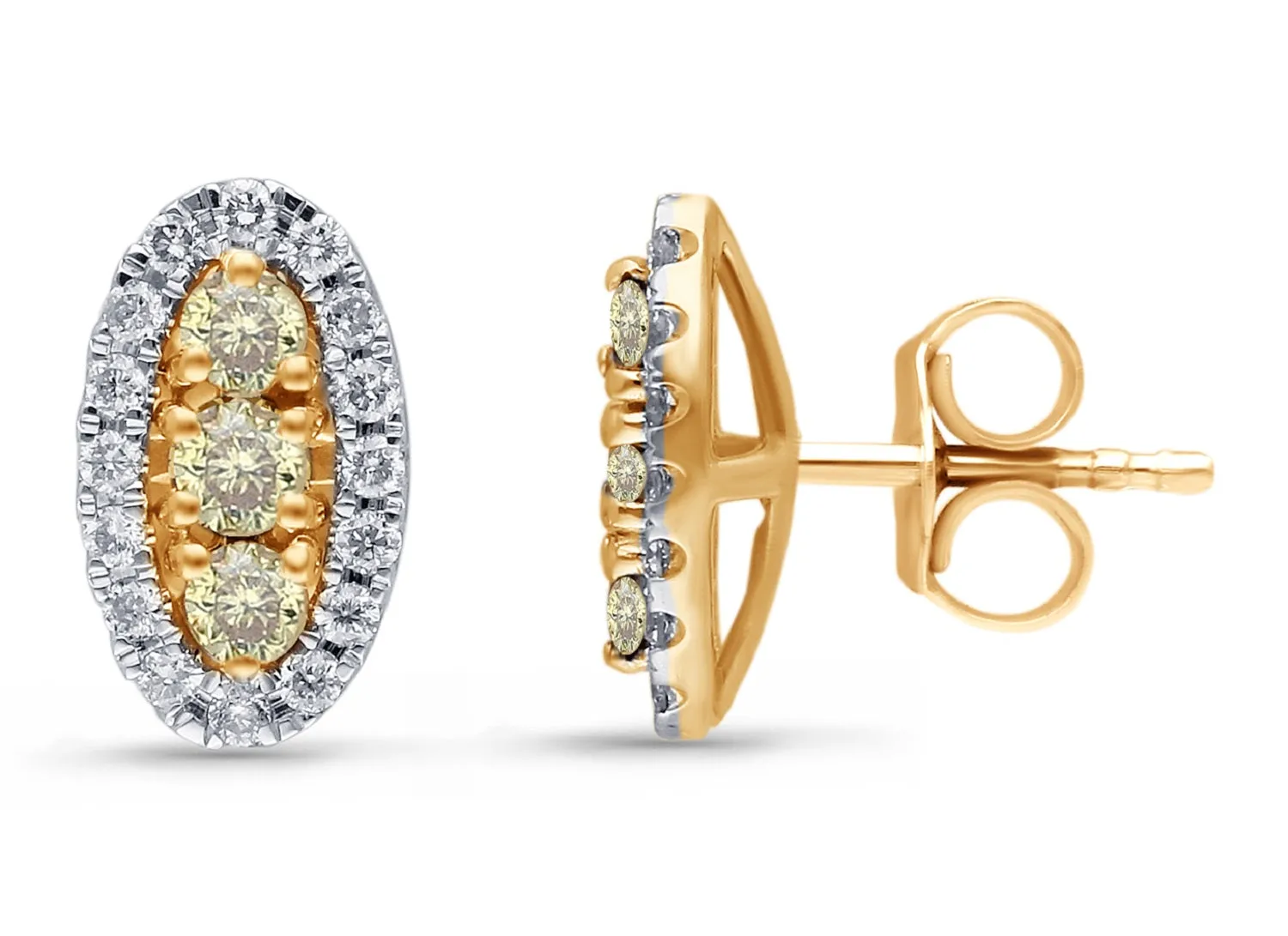 14kt Yellow Gold Diamond Eternal Earrings