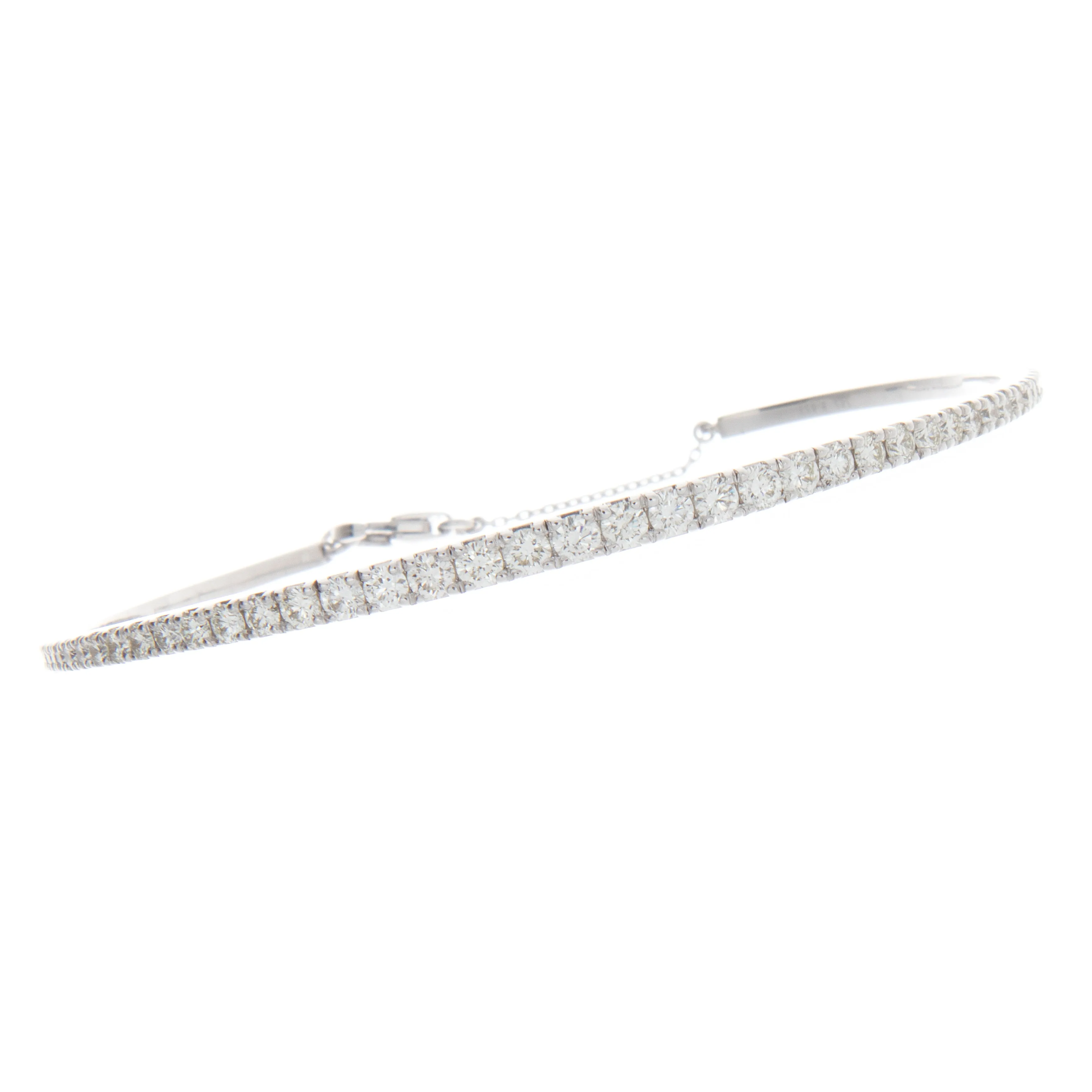 1.50ct 14k White Gold Diamond Bangle