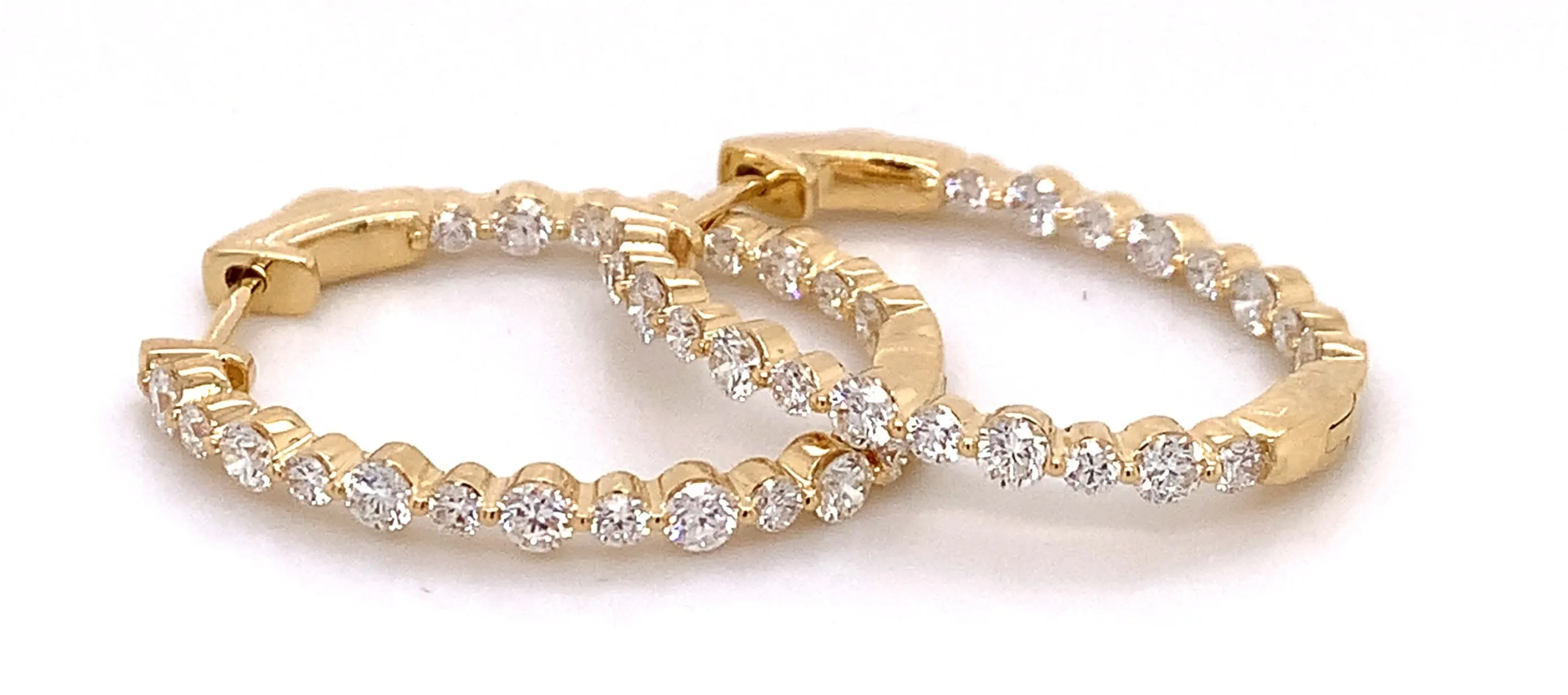 1.68ct tw Inside-out Diamond Hoop Earrings